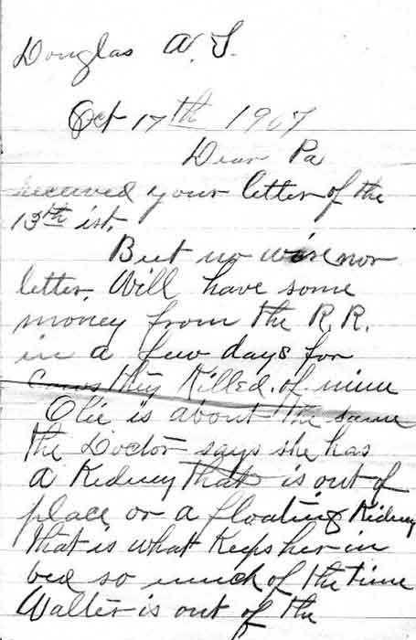 George Swaggart Letter